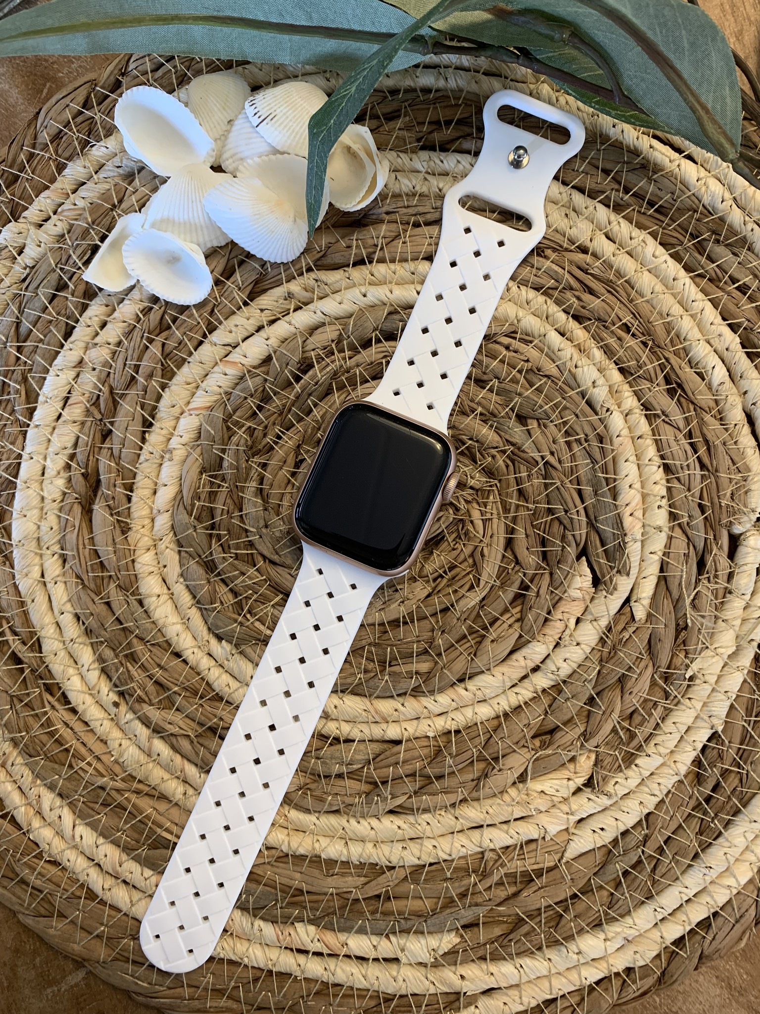 Apple Watch gevlochten sport band - wit