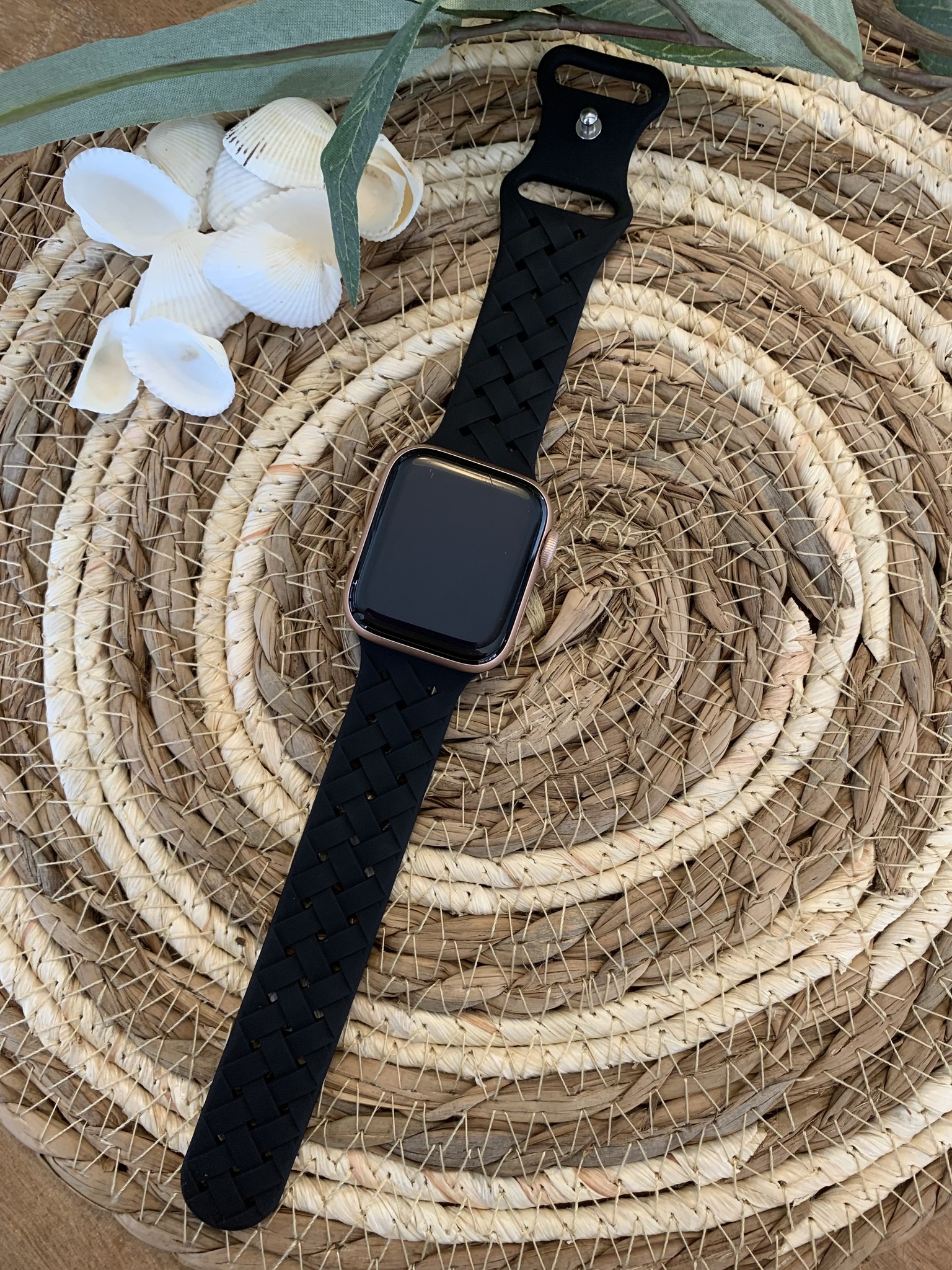 Apple Watch gevlochten sport band - zwart