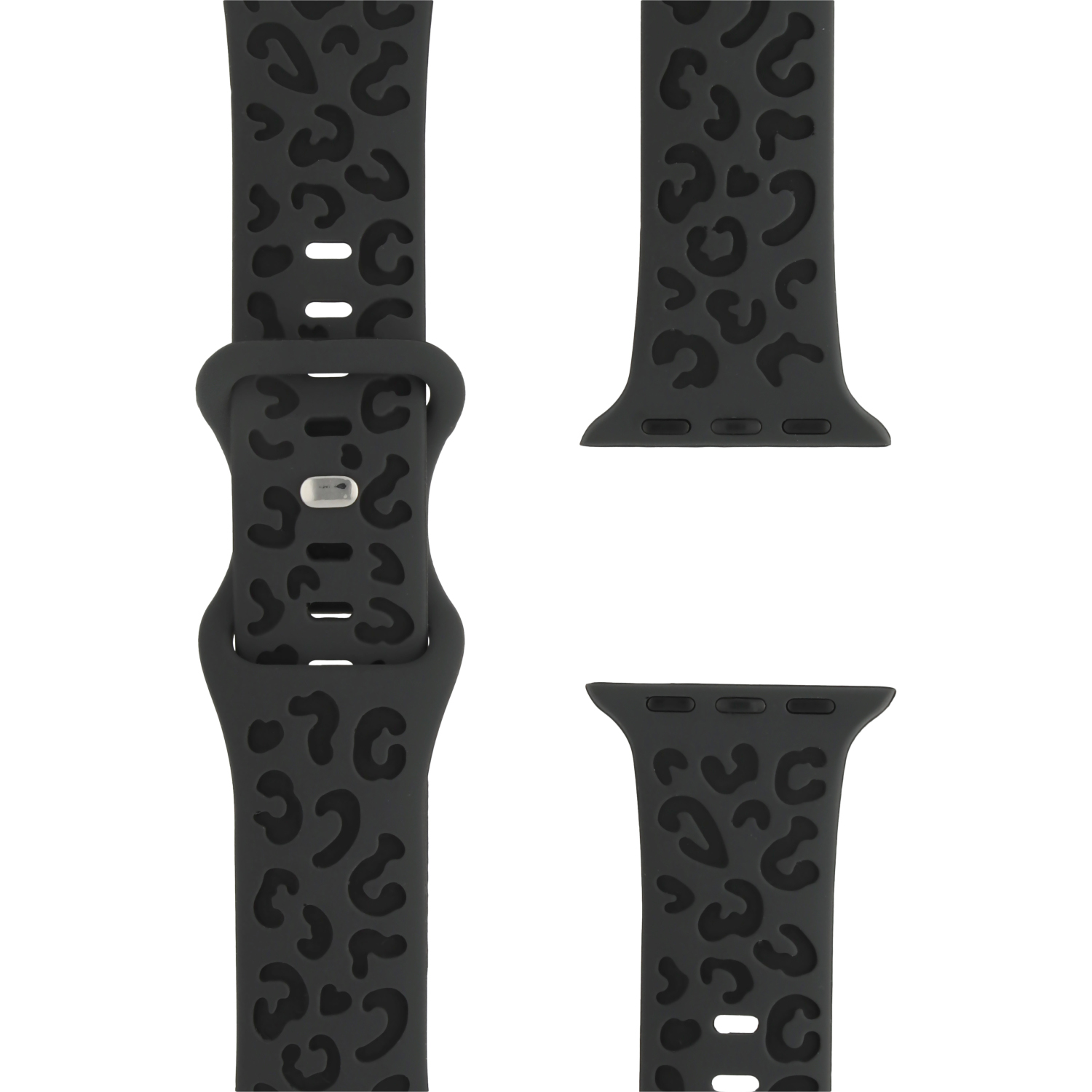 Apple Watch silicone luipaard Wild band - zwart diepgrijs