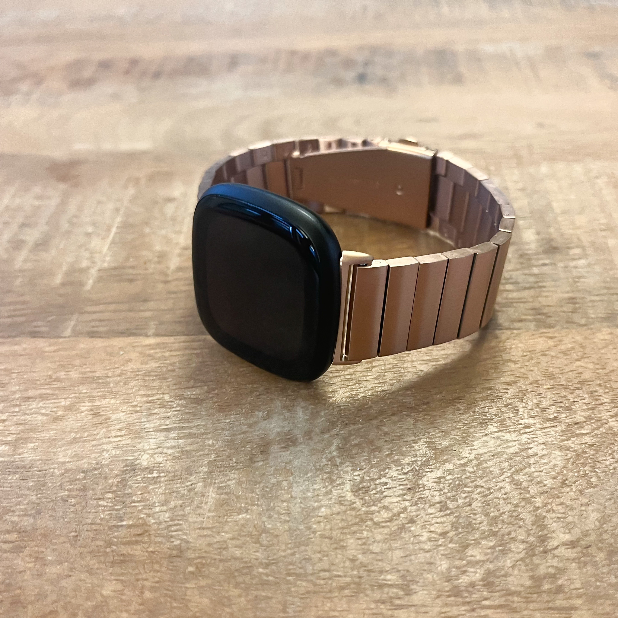 Fitbit Versa 3 / Sense stalen schakel band - rose goud