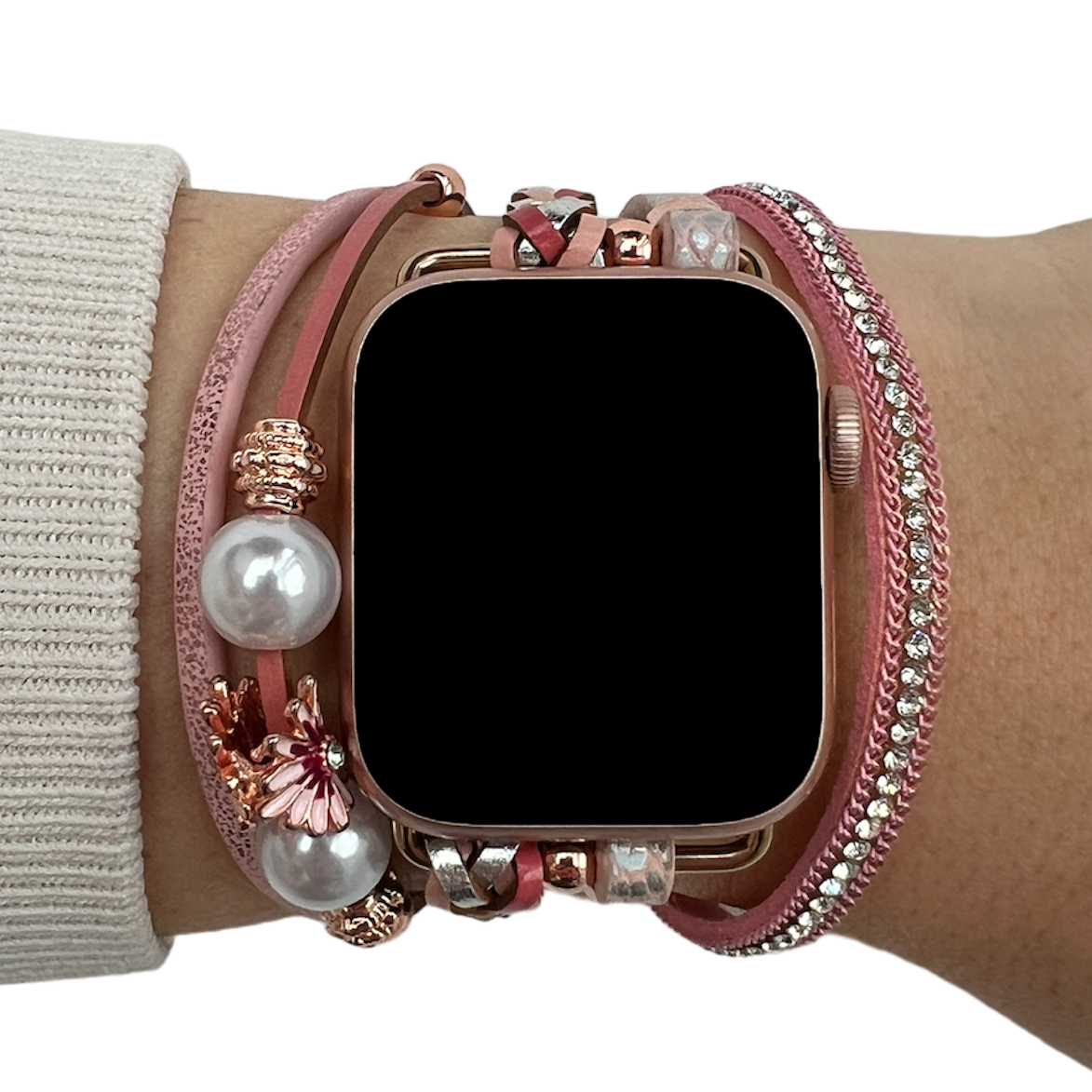 Apple Watch sieraden band - Liz roze