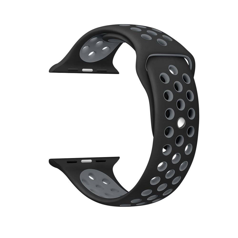 Apple Watch dubbel sport band - zwart grijs