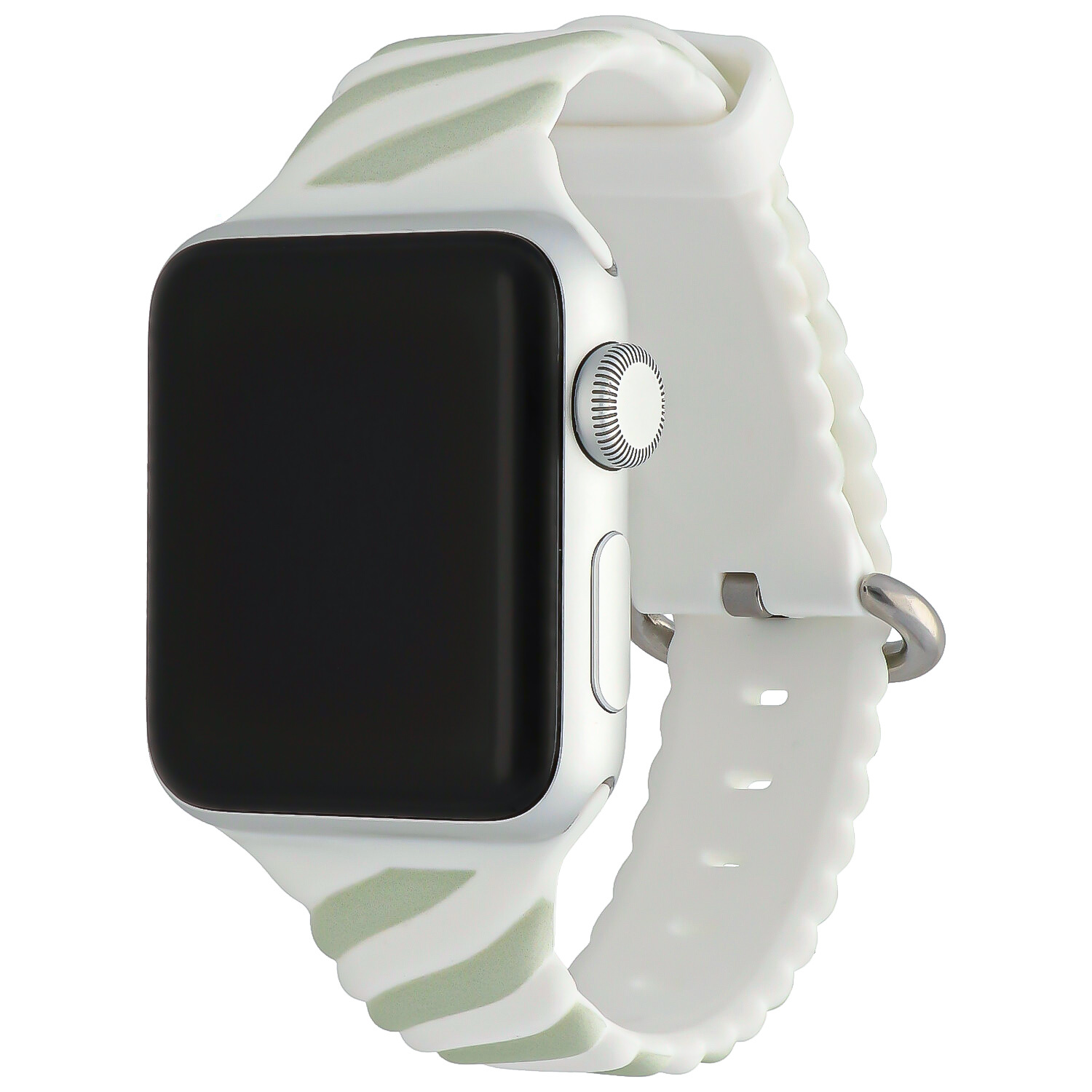 Apple Watch swirl sport band - wit groen