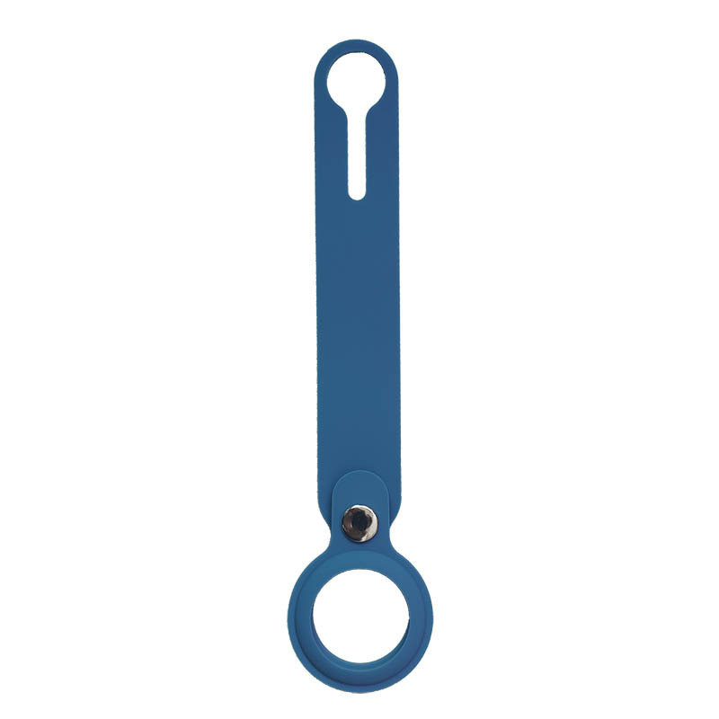 AirTag silicone lus sleutelhanger - blauw