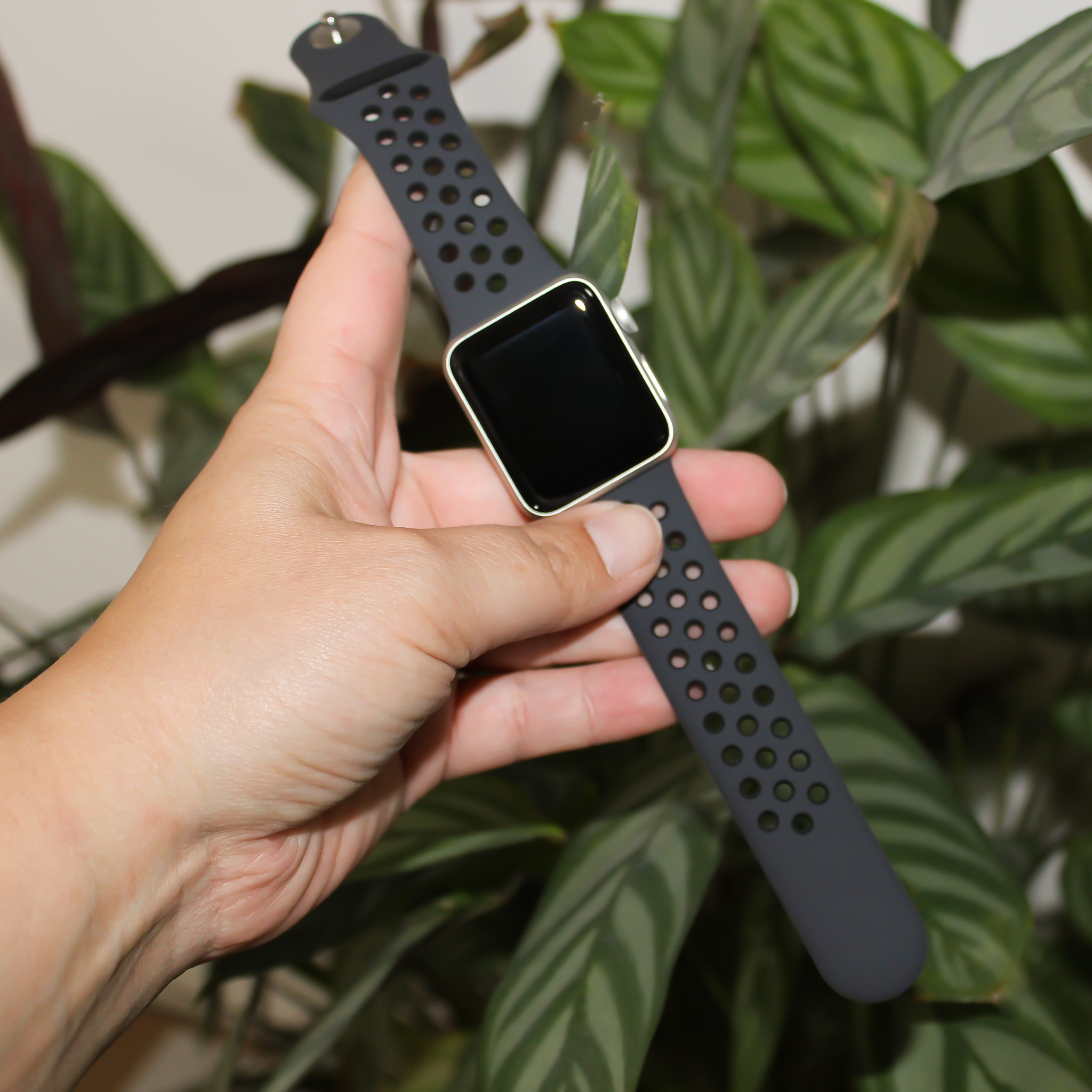 Apple Watch dubbel sport band - bruin zwart