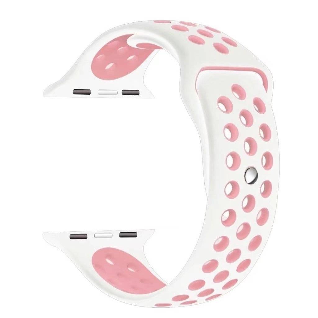 Apple Watch dubbel sport band - wit roze