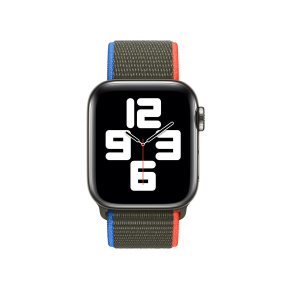 Apple Watch nylon geweven sport band  - olijf mix