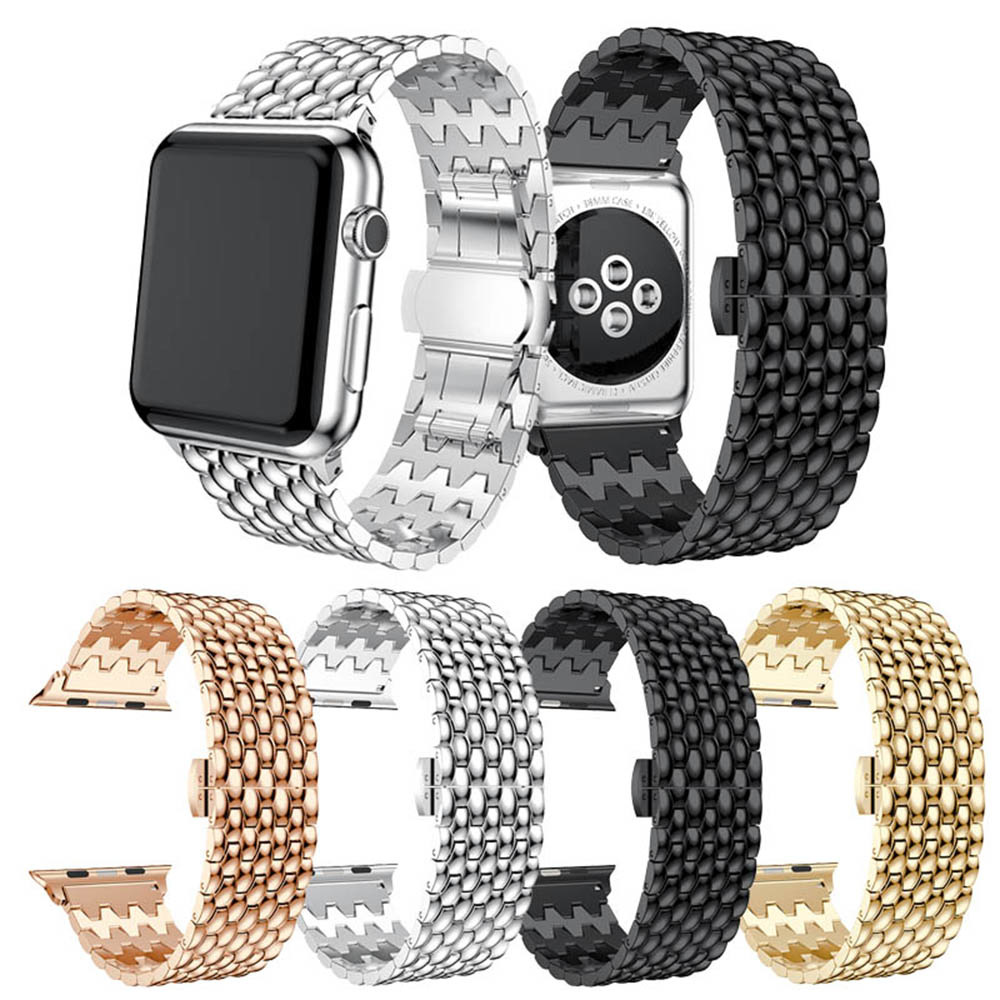 Apple Watch draak stalen schakel band - goud