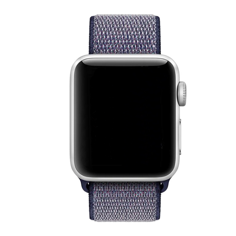 Apple Watch nylon geweven sport band  - middernacht blauw