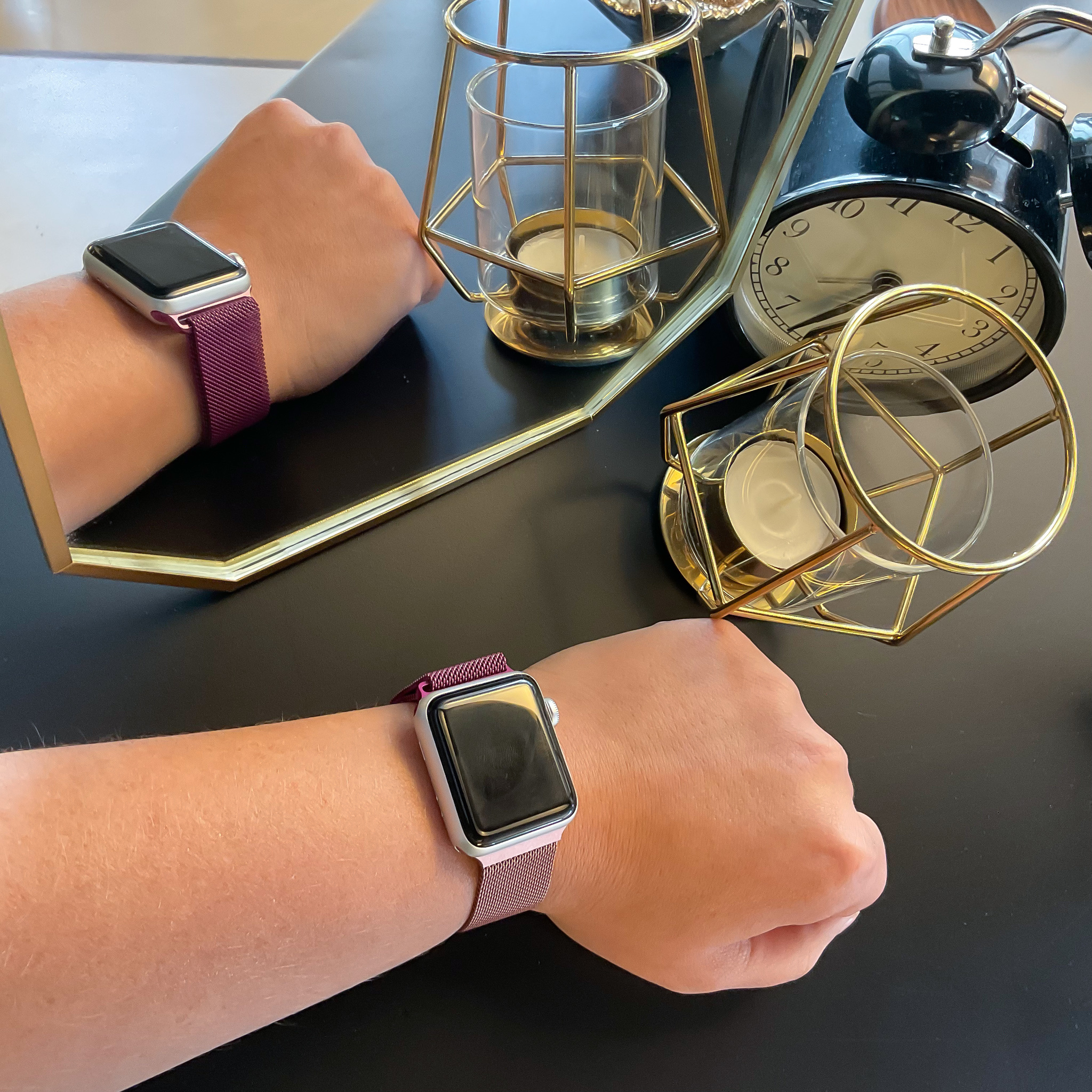 Apple Watch milanese band - rose rood paars