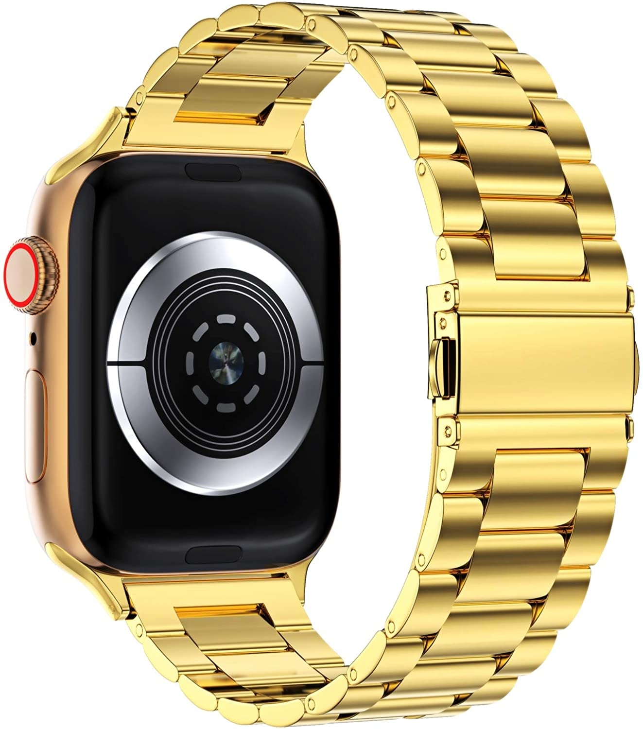 Apple Watch kralen stalen schakel band - goud
