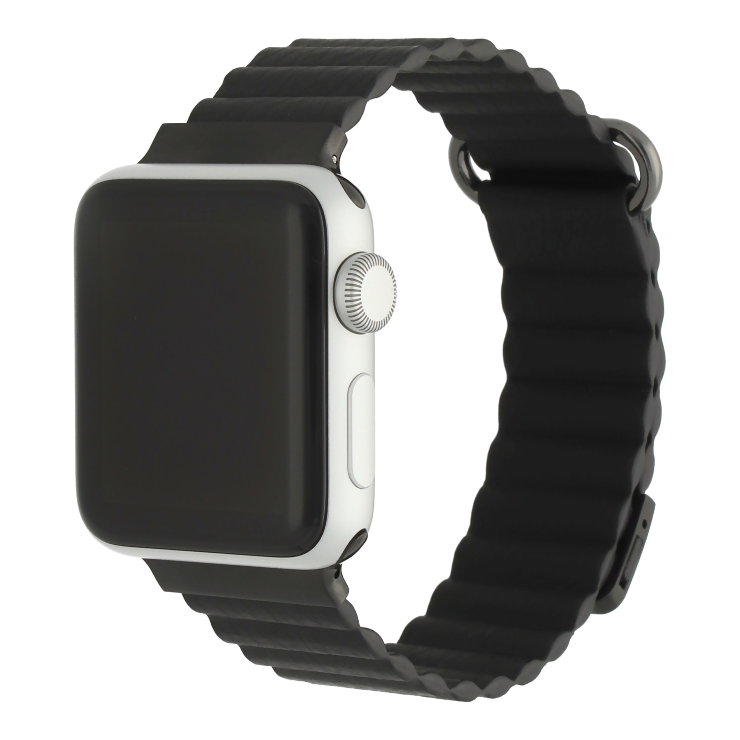 Apple Watch leren magneet Magna band - zwart - 7440850315337 - 123watches