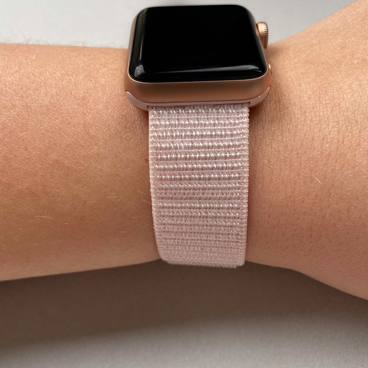 Apple Watch nylon geweven sport band  - roze