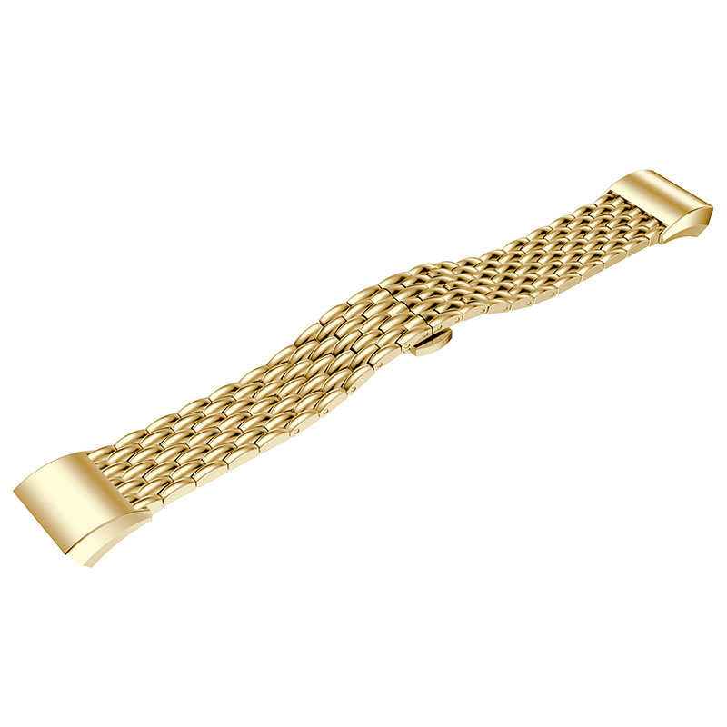 Fitbit Charge 3 & 4 draak stalen schakel band - goud