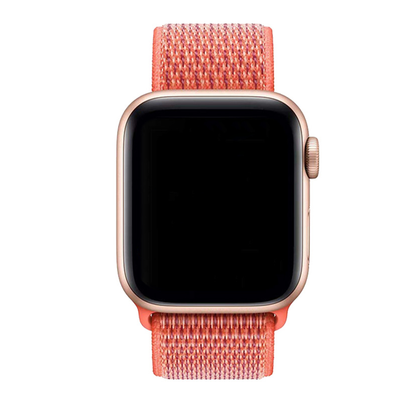 Apple Watch nylon geweven sport band  - nectarine