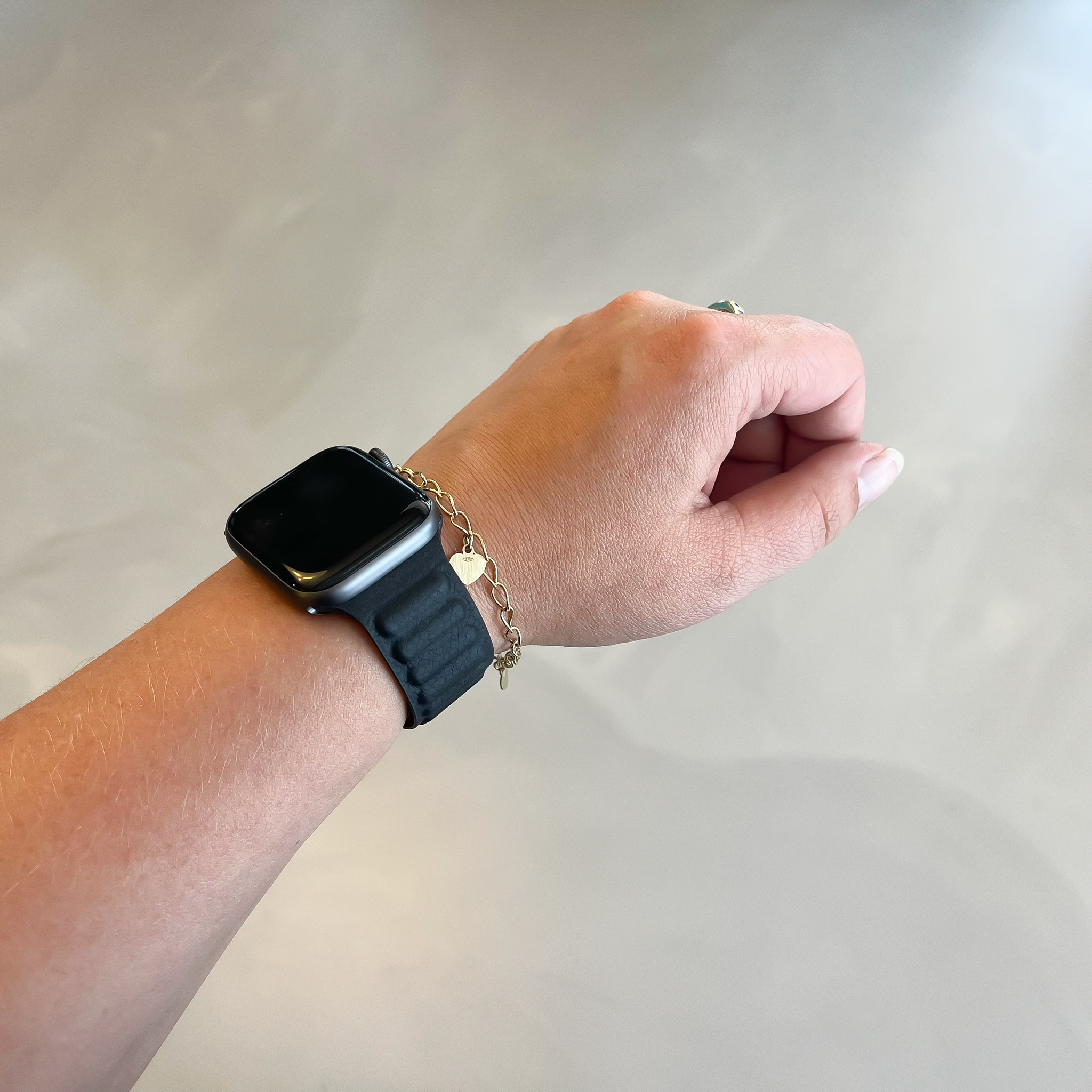 Apple Watch leren solo band - zwart