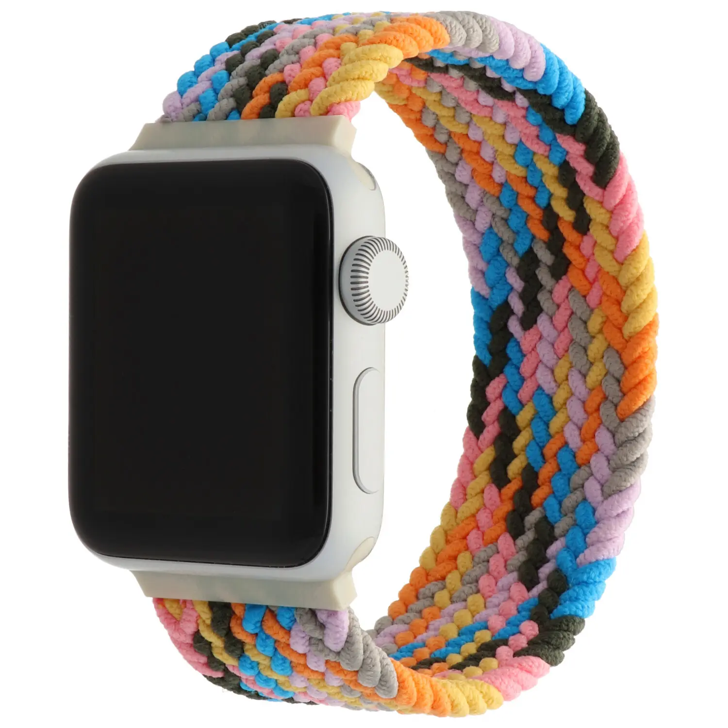 Apple Watch nylon gevlochten solo band paarse puls