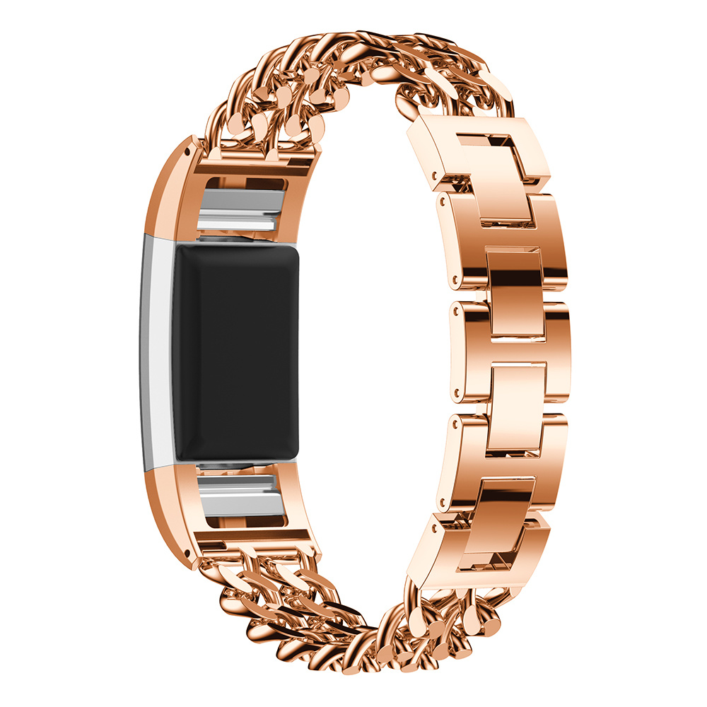 Fitbit Charge 2 cowboy stalen schakel band - rose goud