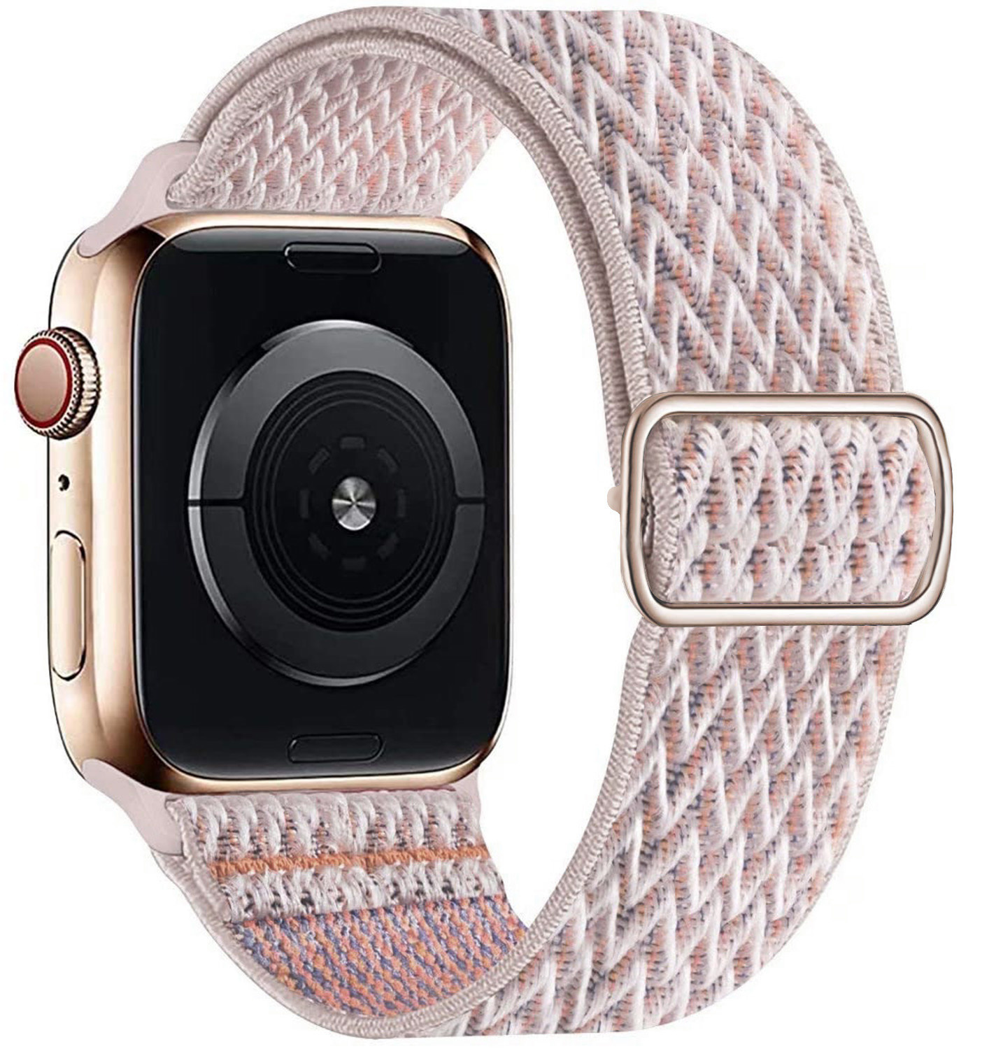 Apple Watch nylon geweven solo band - pink sand