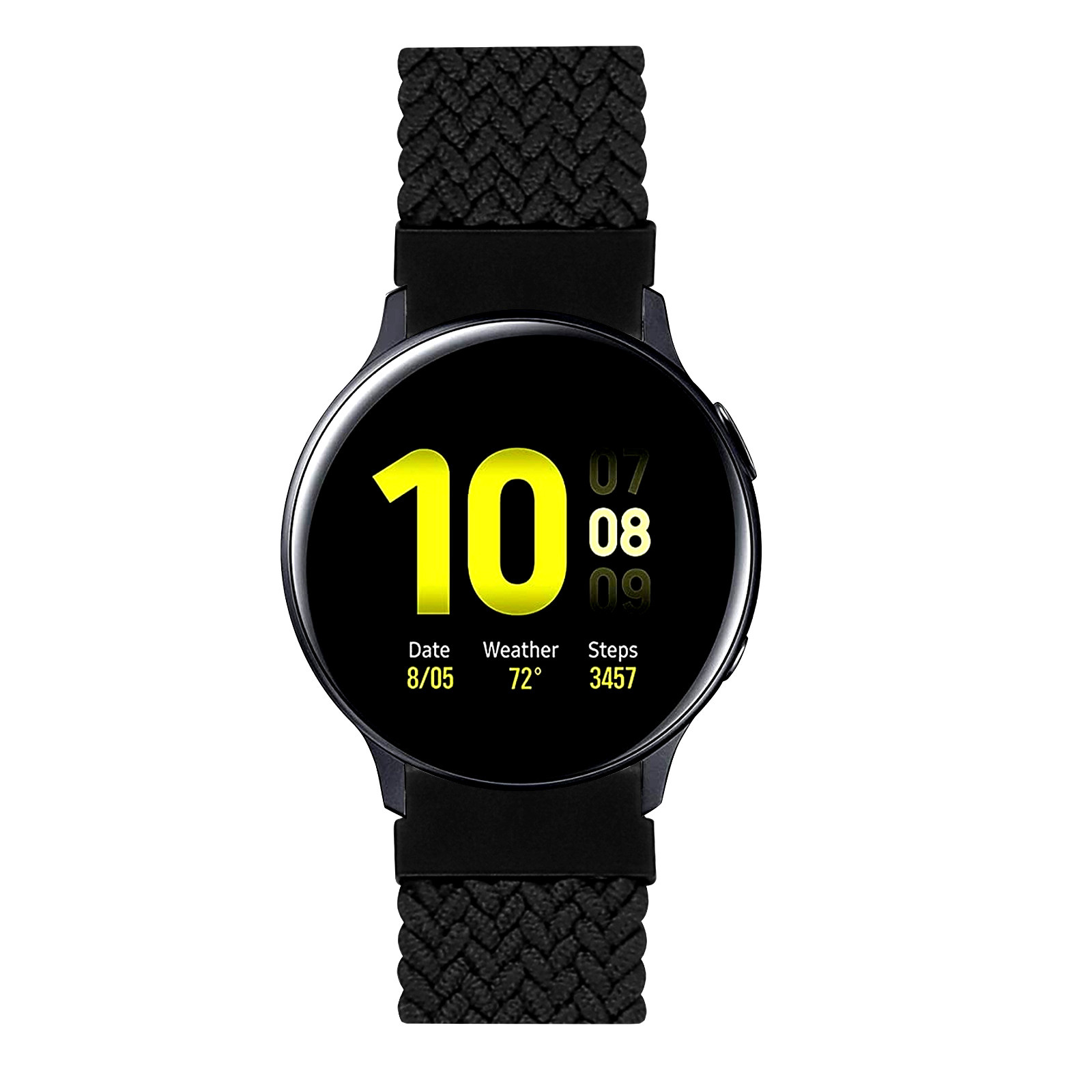 Samsung Galaxy Watch nylon gevlochten solo band - zwart