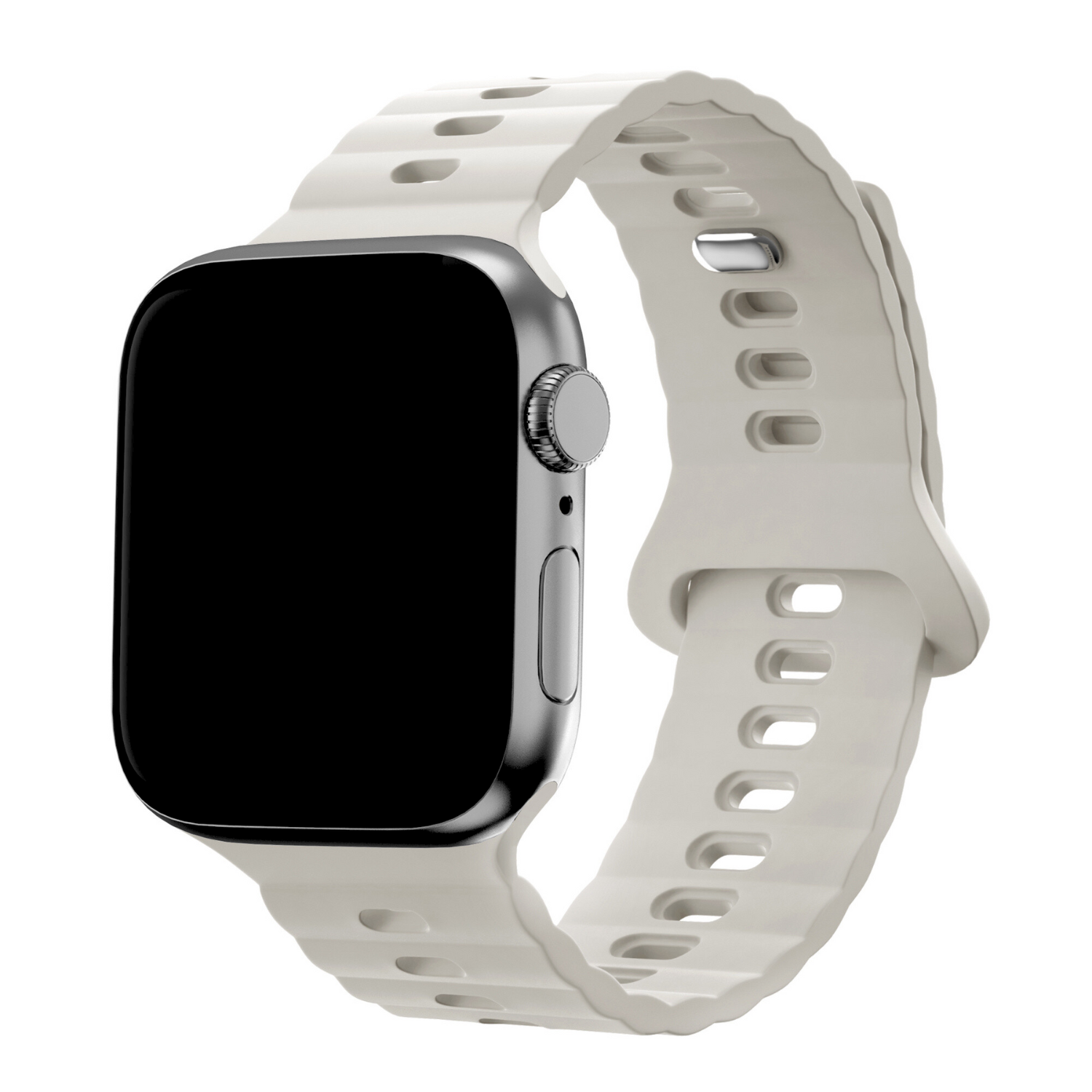 Apple Watch siliconen Wave band - sterrenlicht