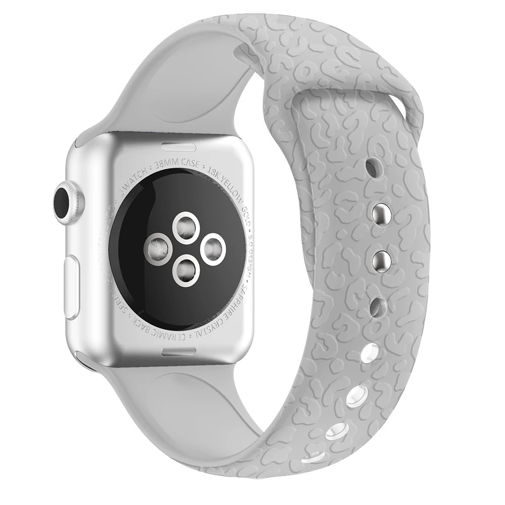 Apple Watch print sport band - luipaard grijs