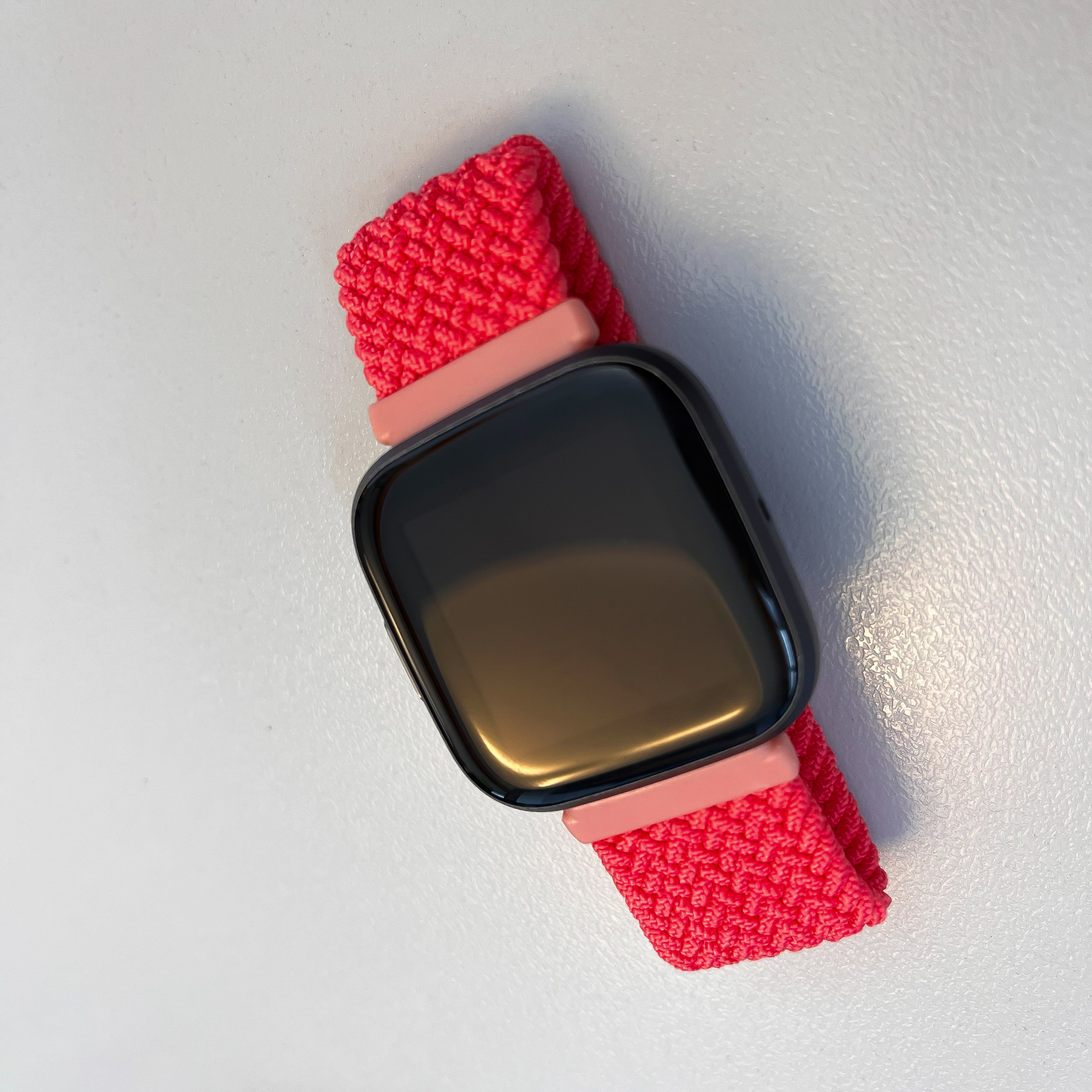 Fitbit Versa nylon gevlochten solo band - rood