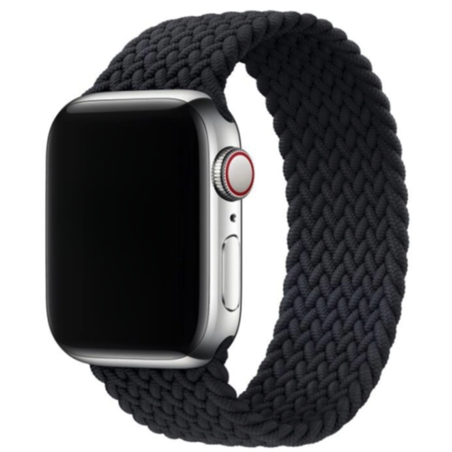 Apple Watch nylon gevlochten solo band - zwart