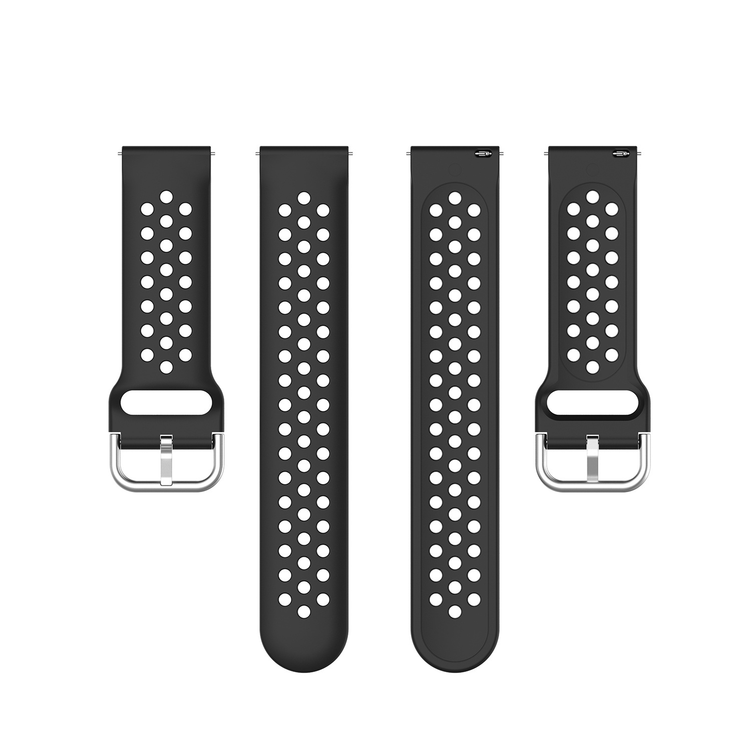 Samsung Galaxy Watch sport dubbel gesp band - zwart