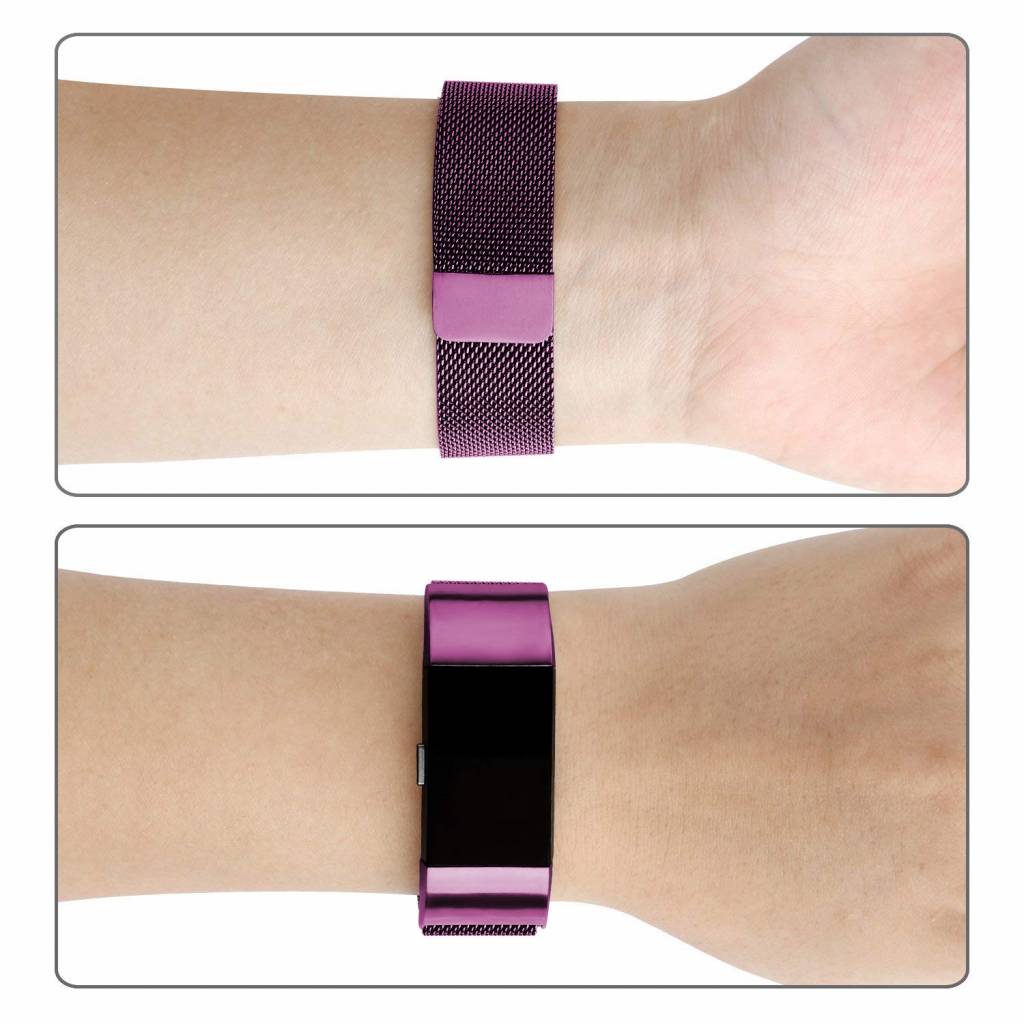 Fitbit Charge 2 milanese band - paars