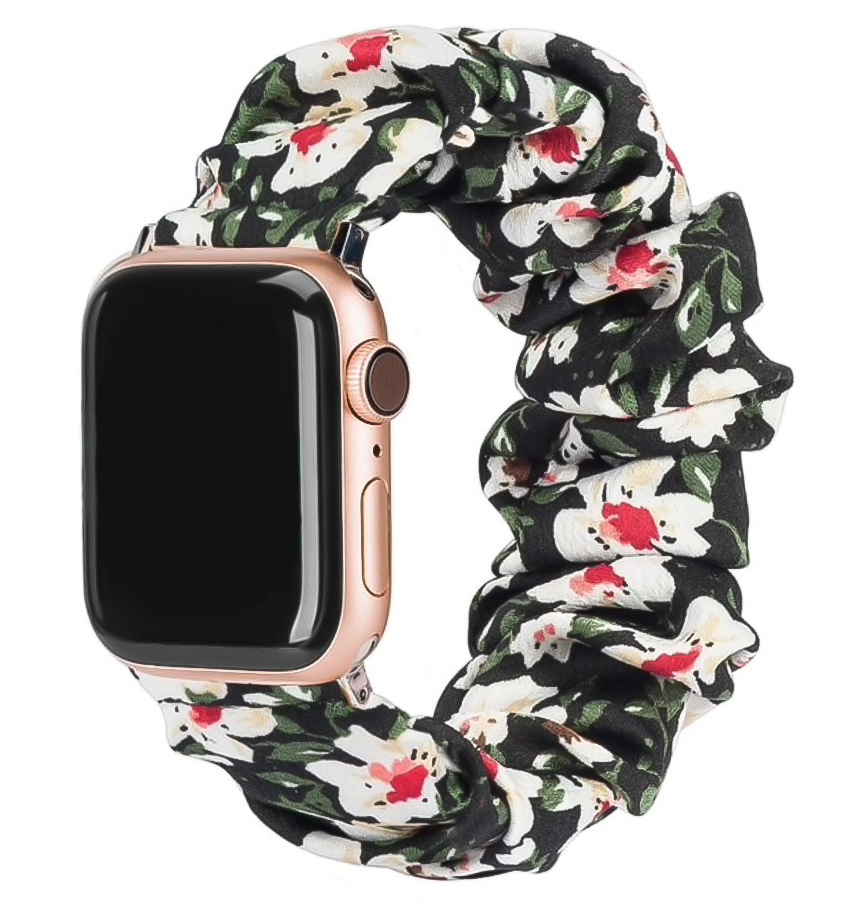 Apple Watch Nylon Scrunchie Band - Bloemen