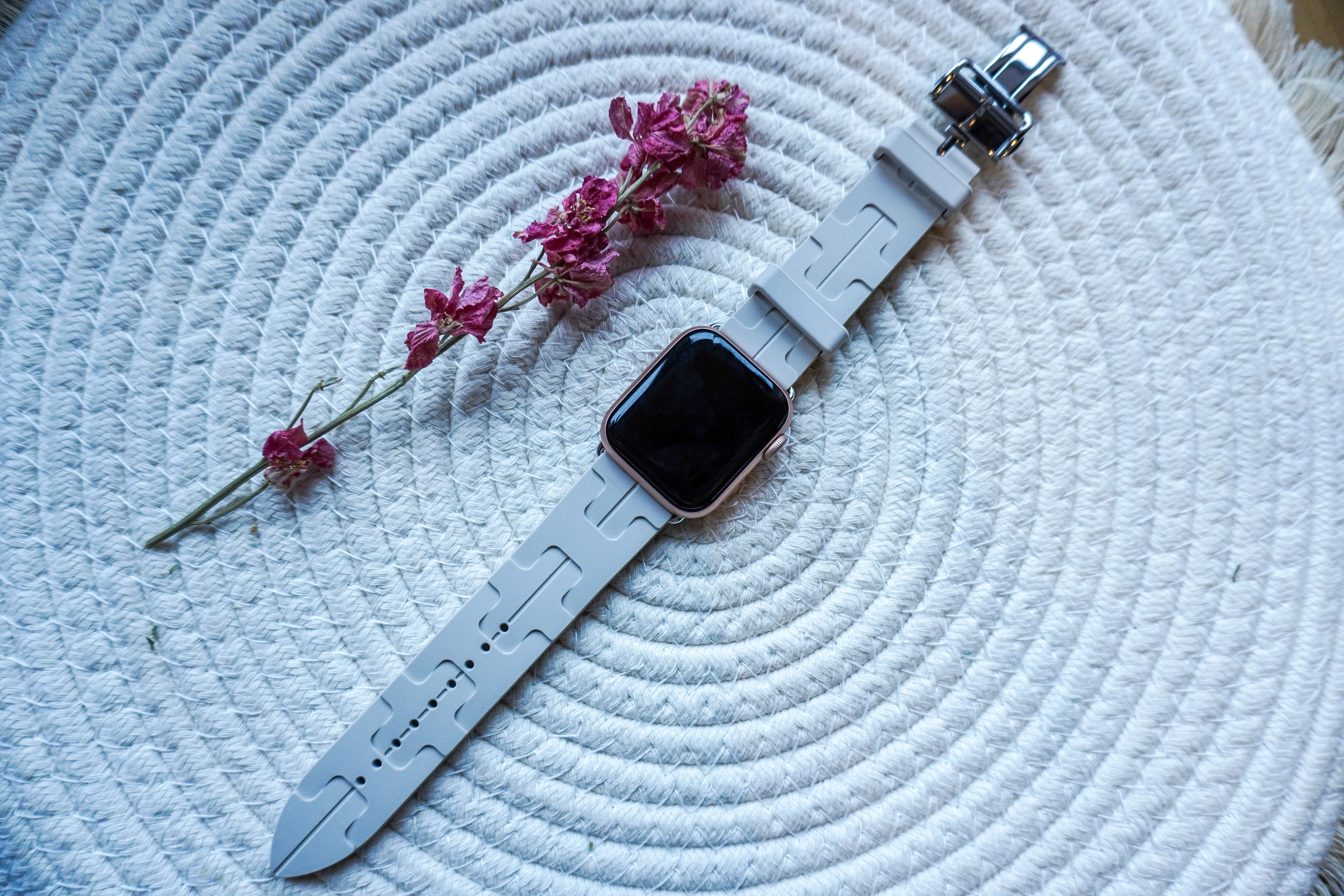 Apple Watch sport Hermès kilim single tour - grijs