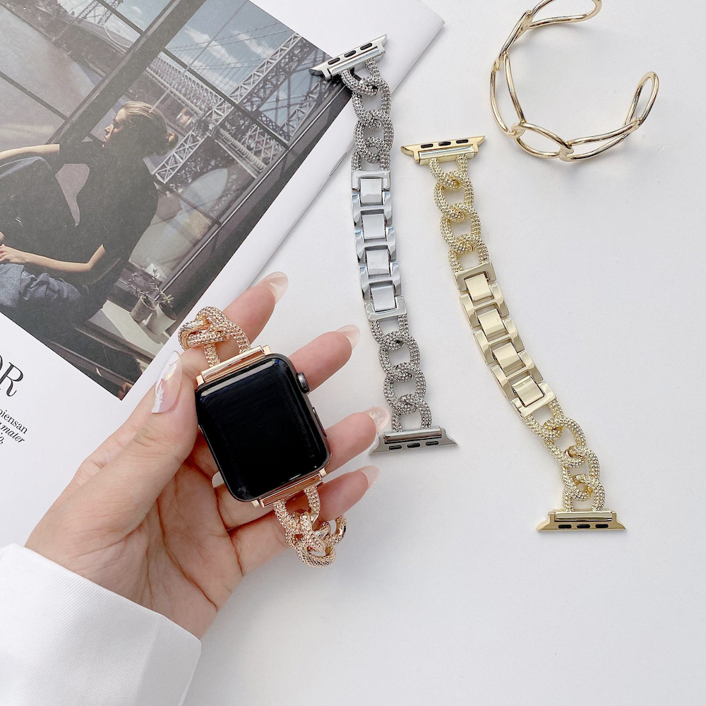 Apple Watch stalen schakel Chain band - zilver