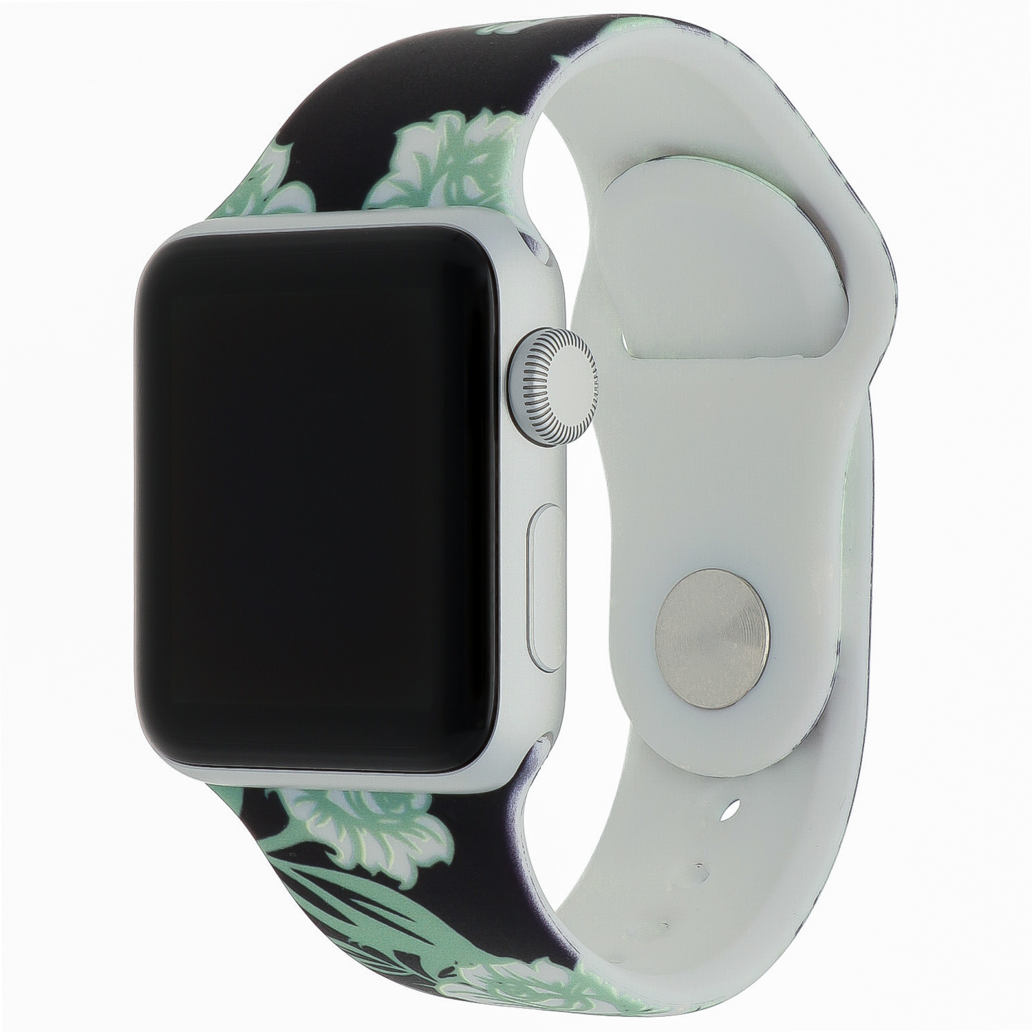 Apple Watch Print Sport Band - Rozen Groen