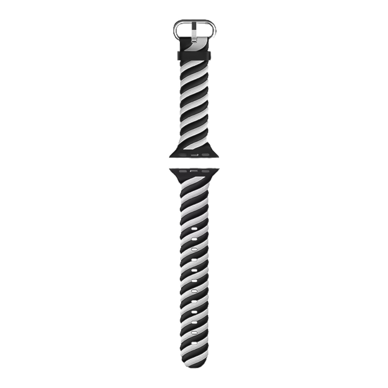 Apple Watch swirl sport band - zwart wit