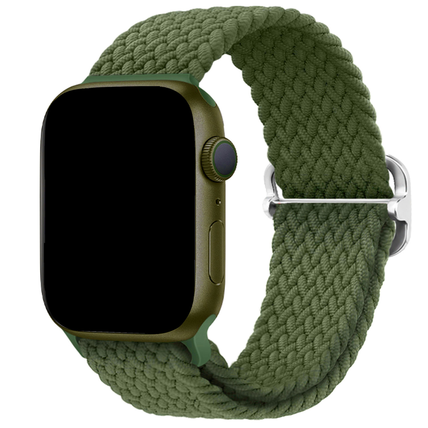 Apple Watch nylon gevlochten gesp Weavy band - groen cactus