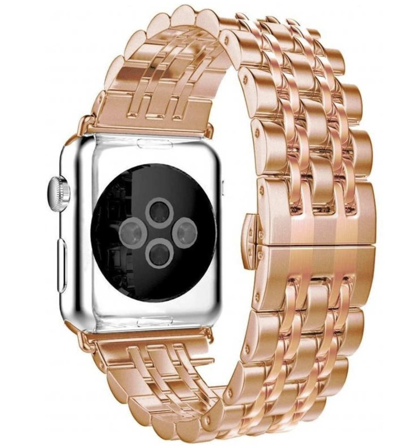 Apple Watch stalen rvs schakel band - rose goud