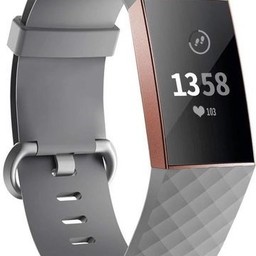 Fitbit Charge 3 & 4 sport wafel band - grijs