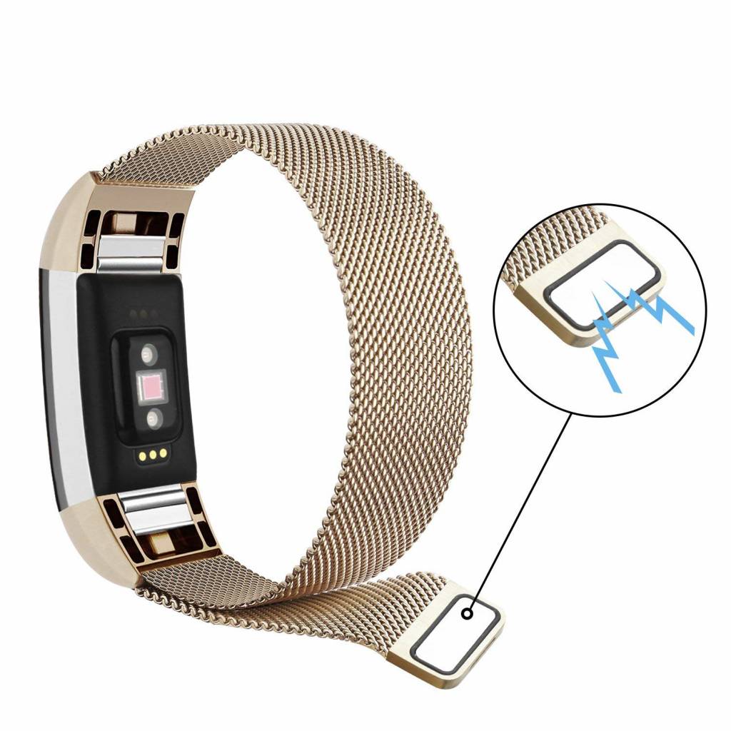 Fitbit Charge 2 milanese band - champagne