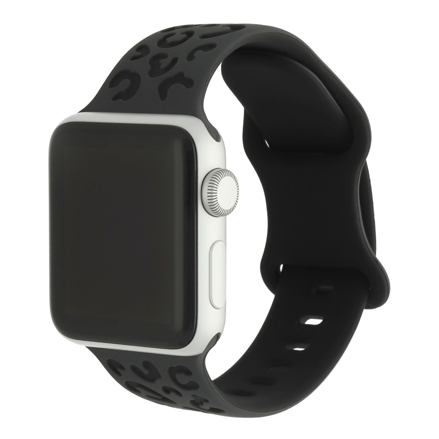 Apple Watch silicone luipaard Wild band - zwart diepgrijs