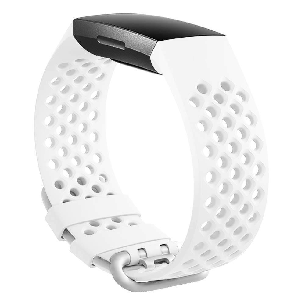 Fitbit Charge 3 & 4 sport point band - wit