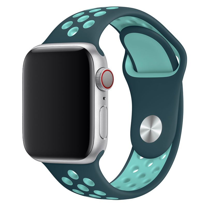 Apple Watch Dubbel Sport Band - Groen Turquoise