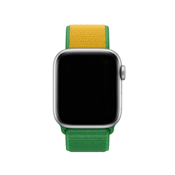Apple Watch nylon geweven sport band  - groen geel