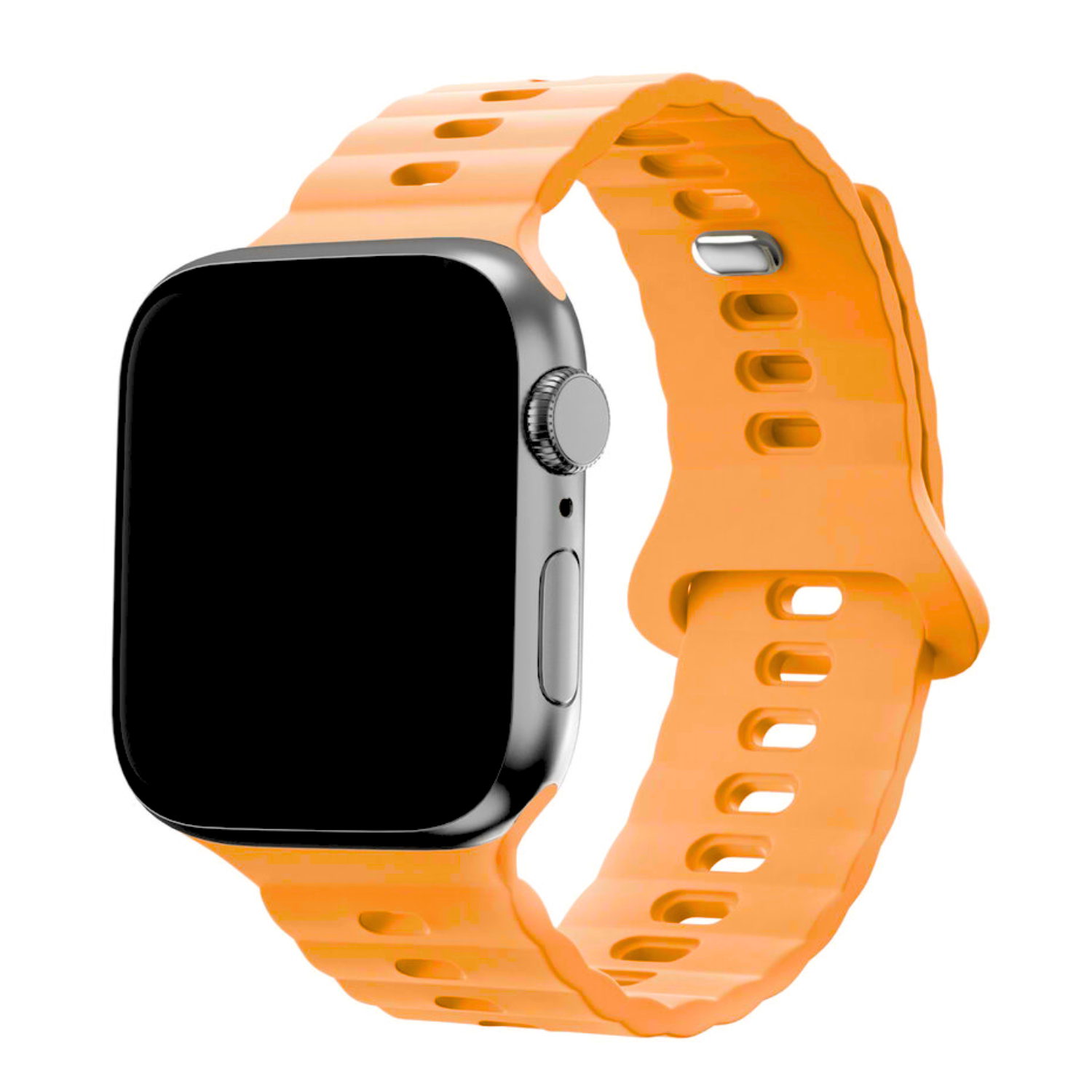 Apple Watch silicone Wave band - Oranje - 7440850316389 - 123watches-1.png