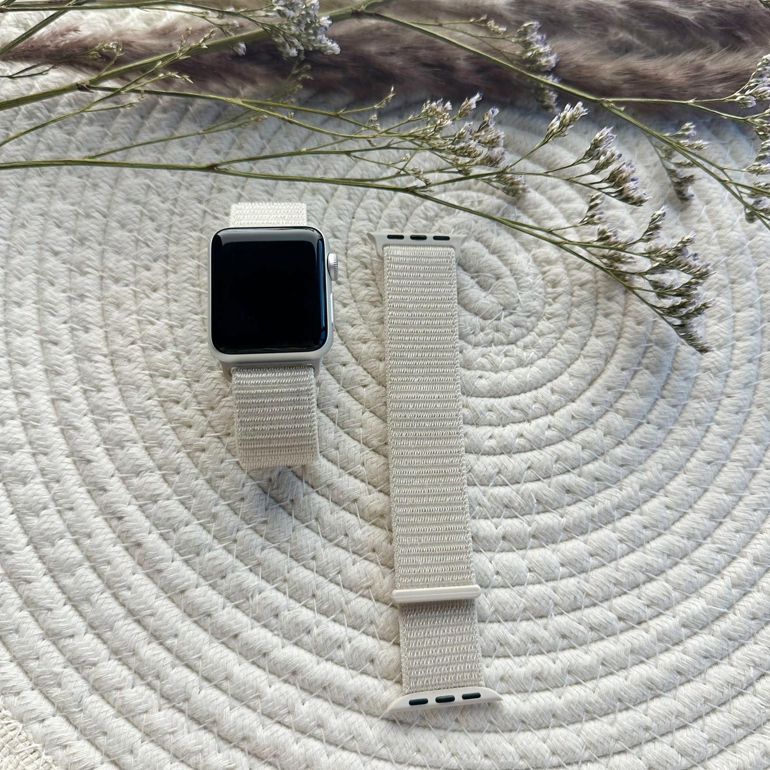 Apple Watch nylon loop band - sterrenlicht - 7440850163105 - 123watches - De best verkochte kleur van 123watches