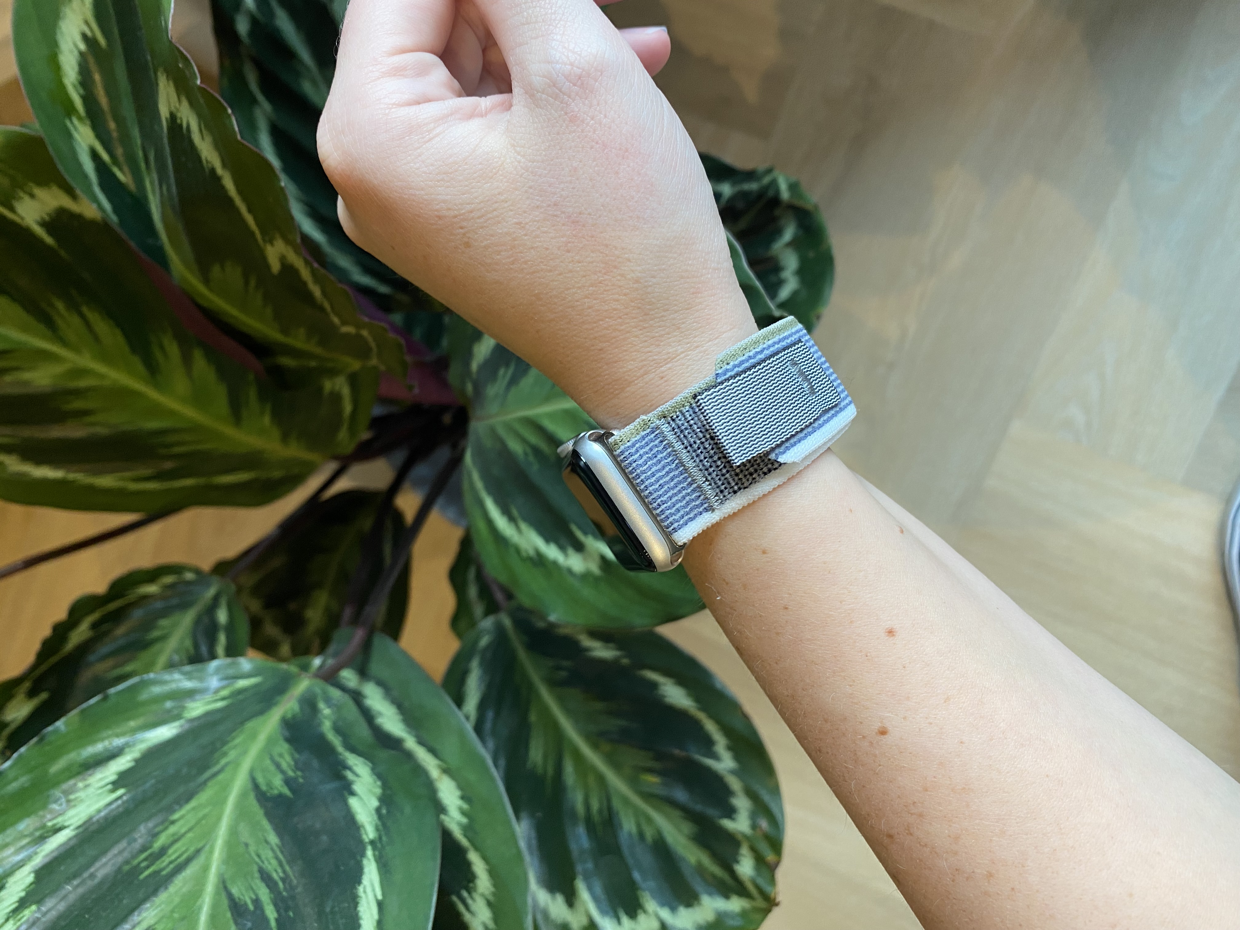 Apple Watch nylon trail band - groen grijs