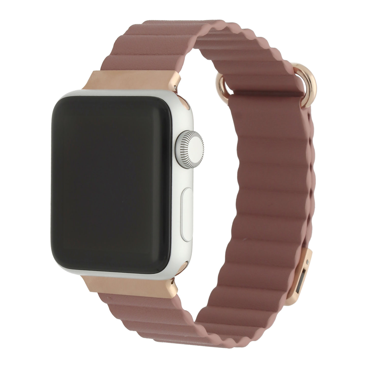 Apple Watch leren magneet Magna band - roze - 7440850315351 - 123watches