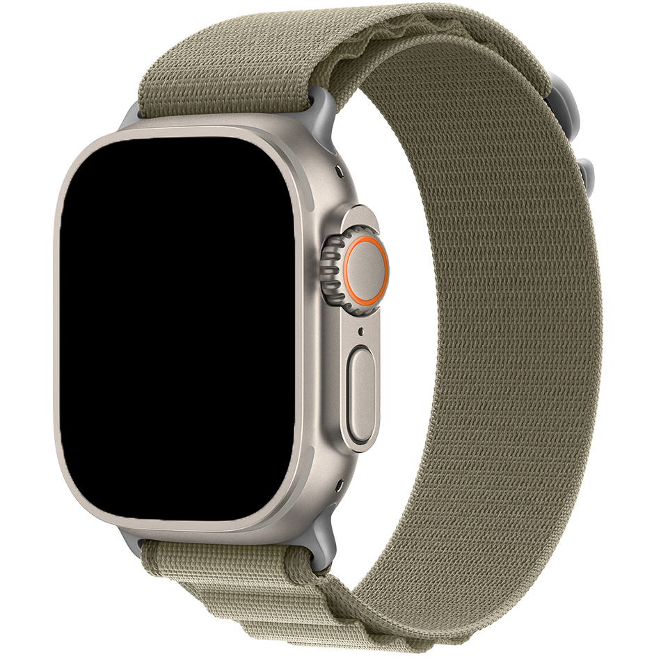 Apple Watch nylon alpine band olijf