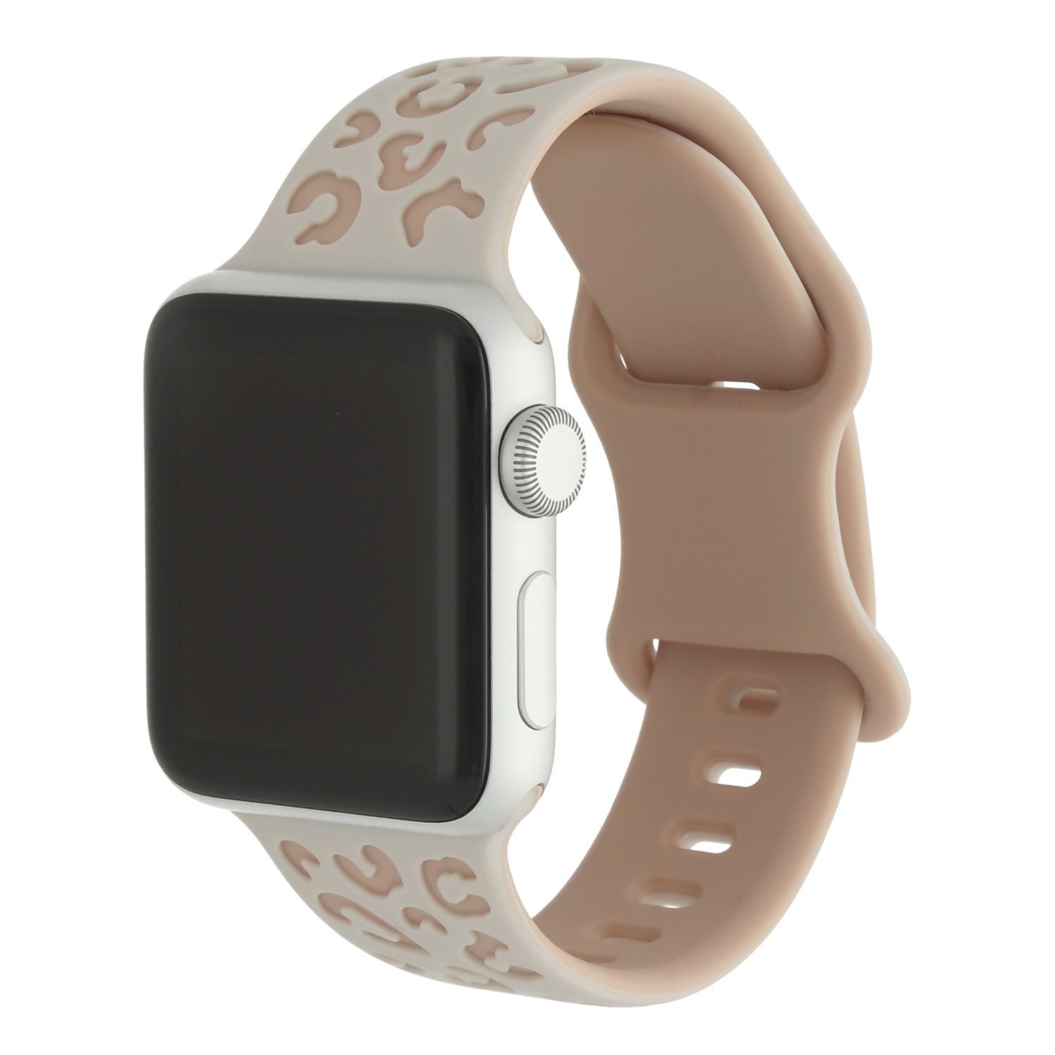 Apple Watch silicone luipaard Wild band - sterrenlicht roze