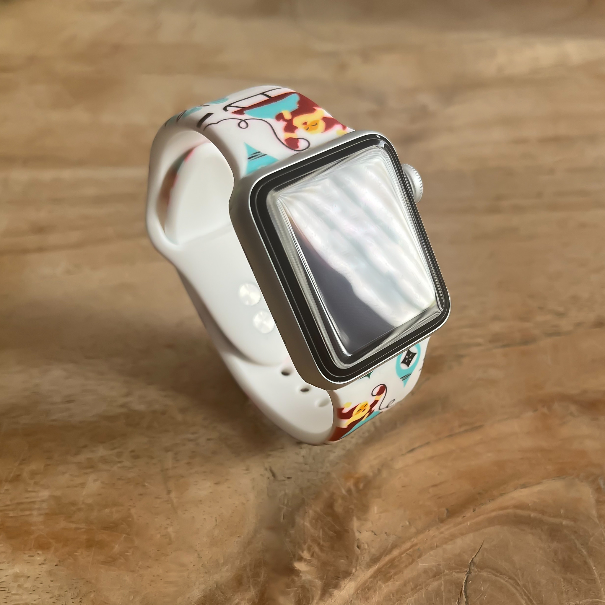 Apple Watch print sport band - kerst wit